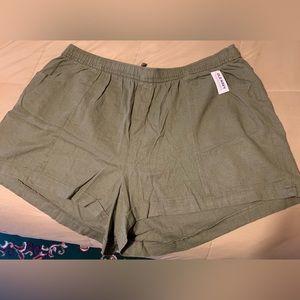 High-Waisted Linen-Blend Shorts for Women -- 3.5-inch inseam